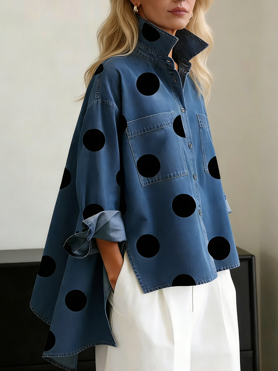Zara | Women's Long Sleeve Polka Dot Top