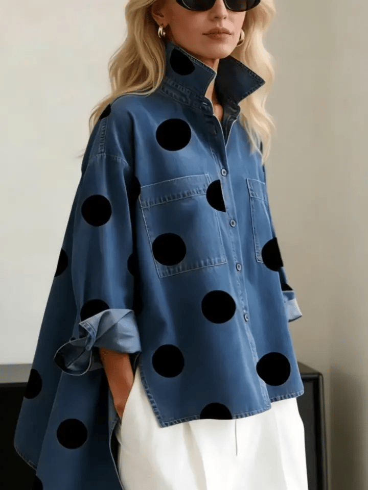 Zara | Women's Long Sleeve Polka Dot Top