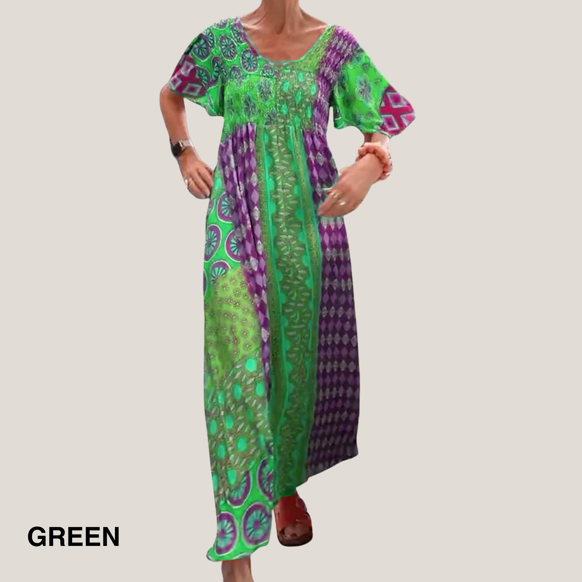Vanessa™ | Chic Paisley Midi Dress