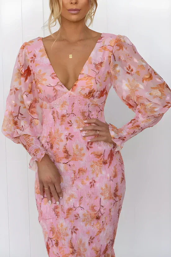 Julia | Floral Evening Dress for Women - Perfect for Wedding Guests
