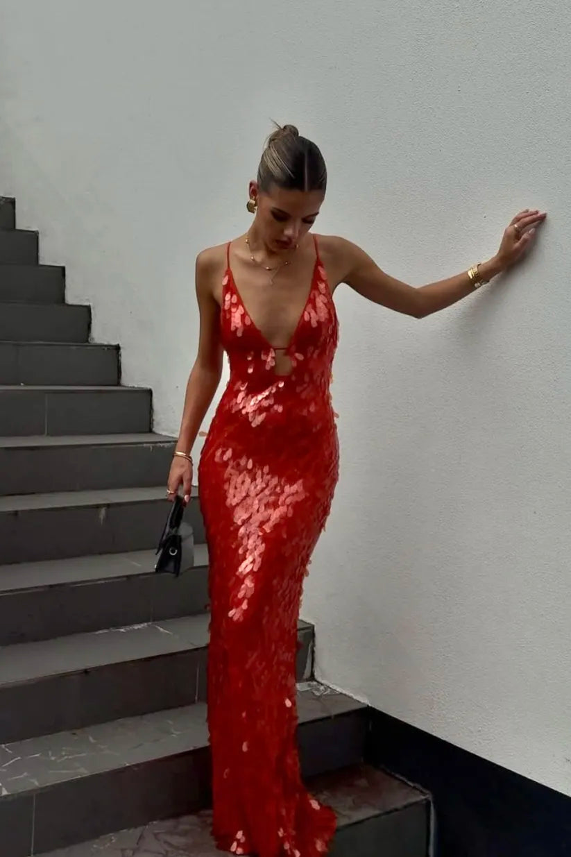 Holly | Backless Sequin Dress for Women - Perfect for Wedding Guests