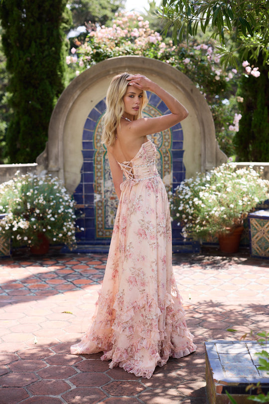 Alexa™ Scarlette Dress in Peach Tapestry
