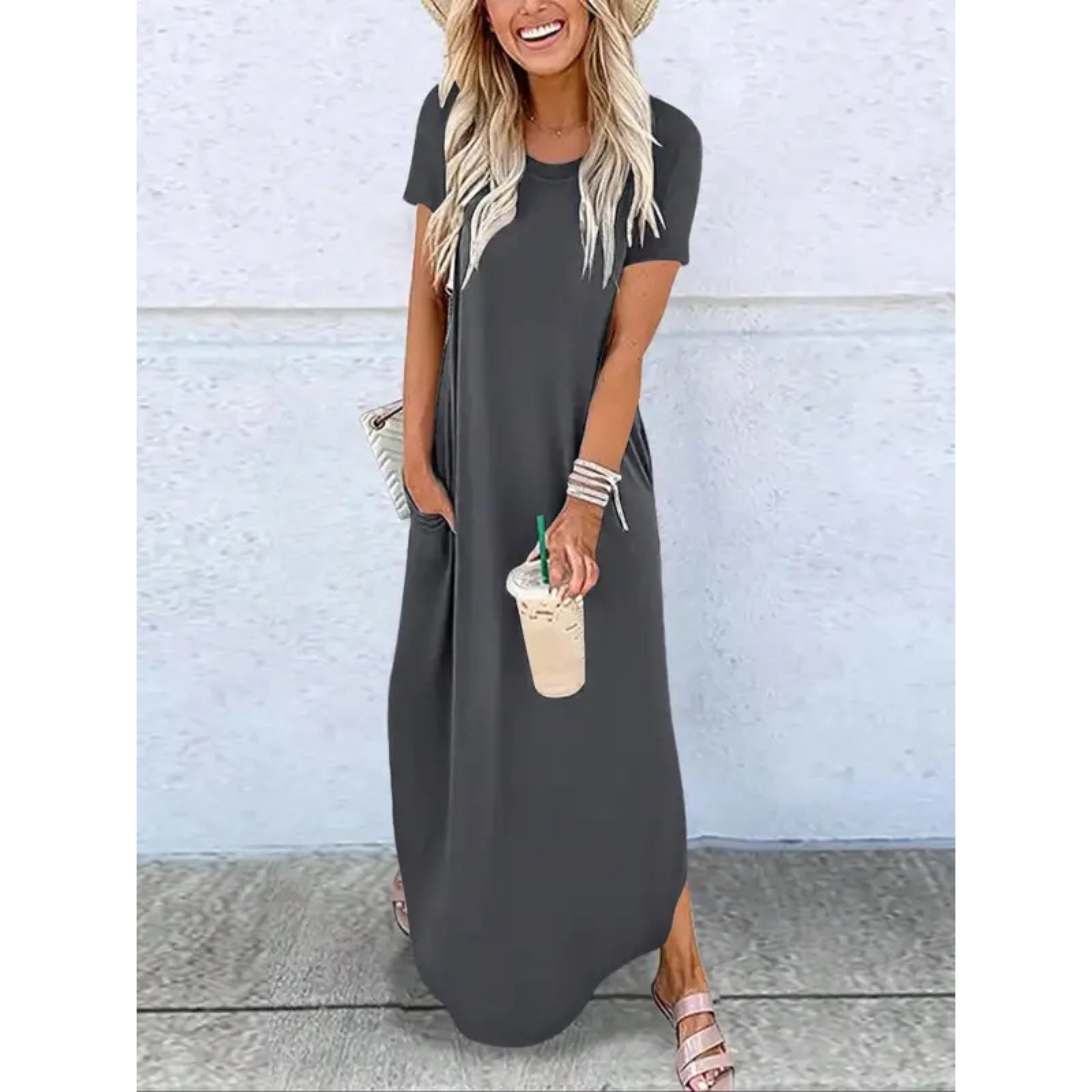 Dora™ | Relaxed Summer Round Neck Maxi Dress