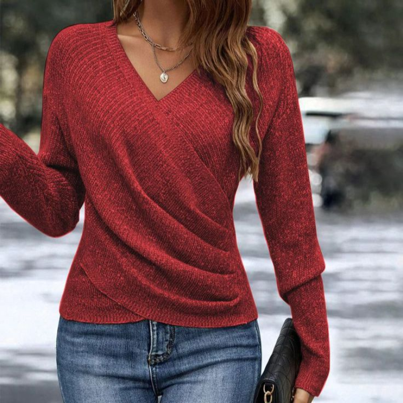 Celeste | Women's Long Sleeve V-Neck Wrap Sweater