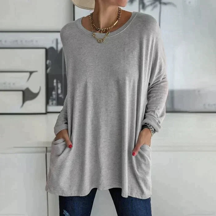 Ruby | Women's Oversized Long Sleeve Tunic with Pockets