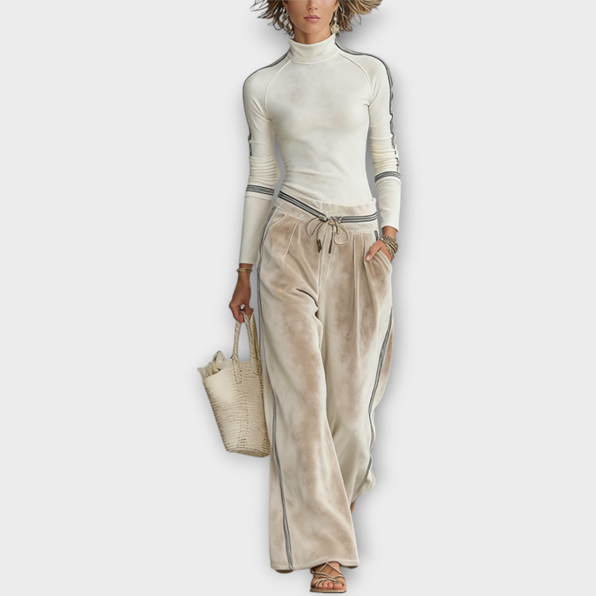 Minimal Turtleneck Lounge Set