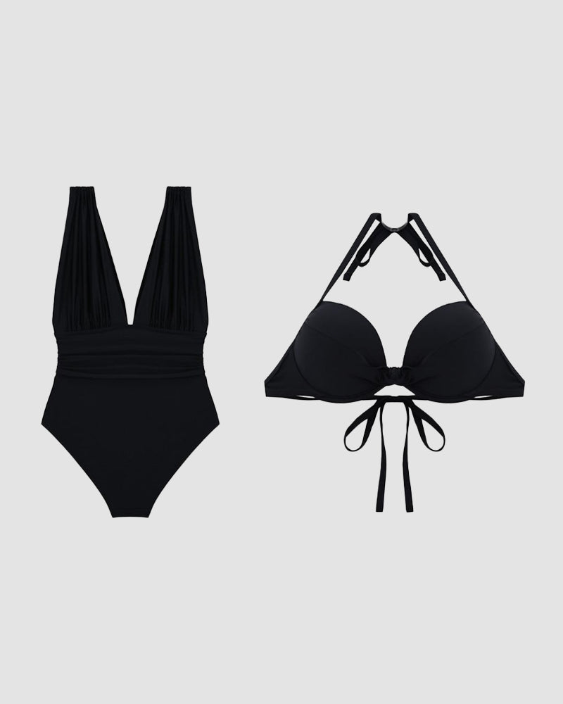 Seraphina | Women's V-Neck Swimsuit with Tummy Control