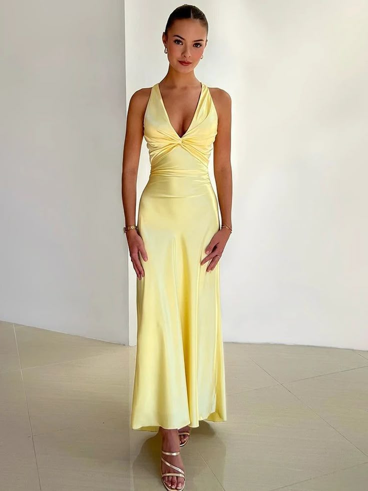 Beatrice | V-Neck Maxi Dress for Women - Perfect for Wedding Guests