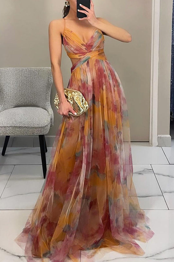 Cindy™ | Elegant Floral Maxi Dress