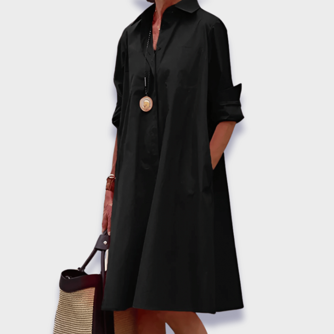 Leah™ | Chic Midi Polo Dress