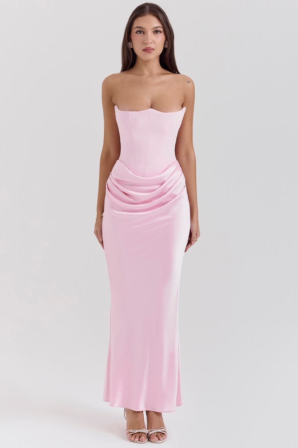 Camellia | Strapless Lace Evening Dress for Women - Perfect for Wedding Guests