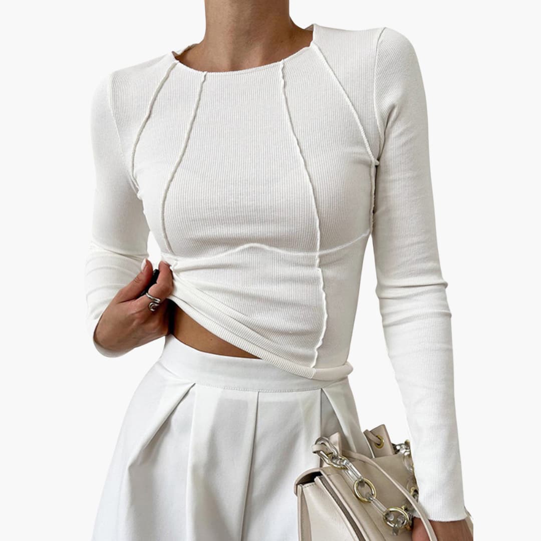 Penny™ | Long Sleeve Top with Sculpted Seams