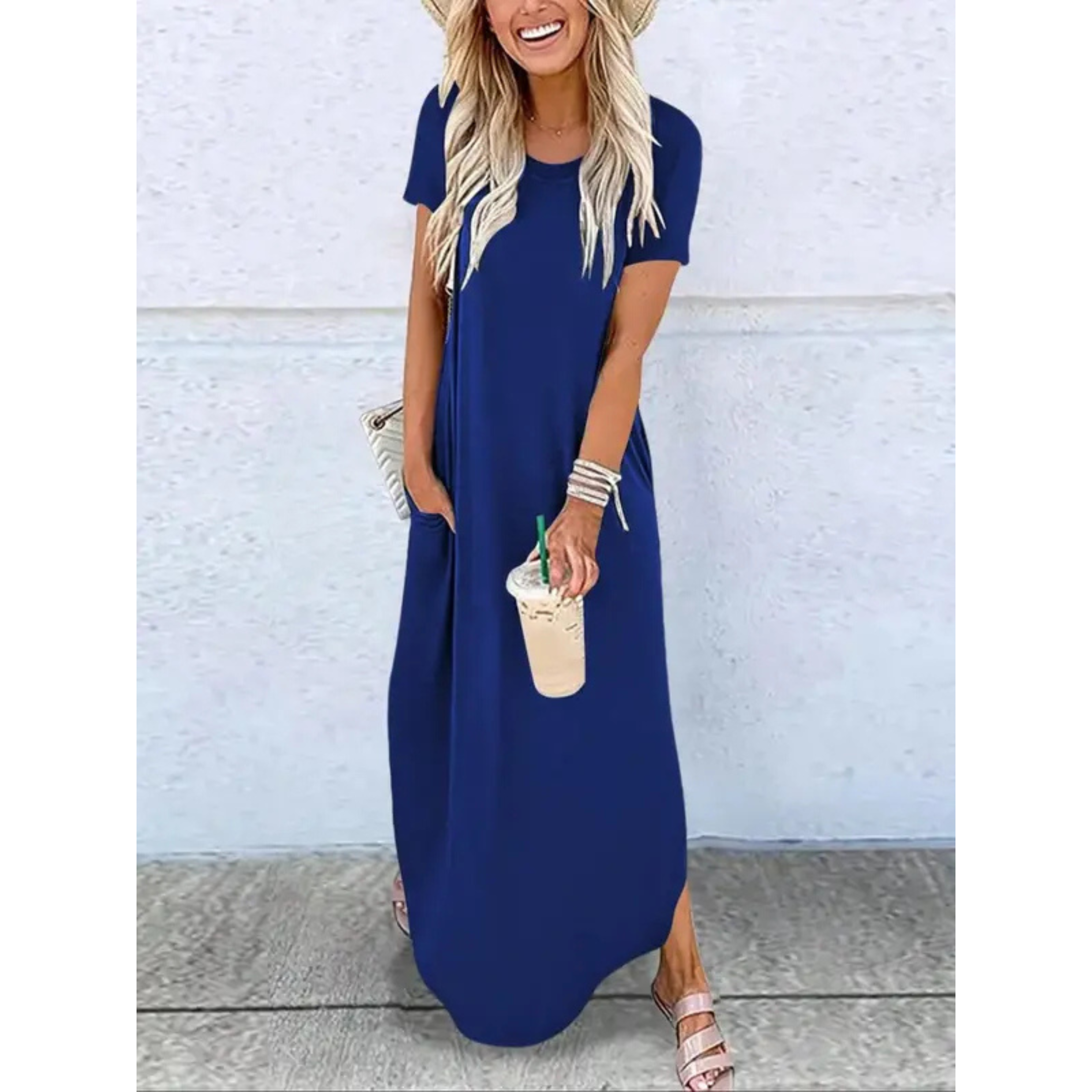 Dora™ | Relaxed Summer Round Neck Maxi Dress
