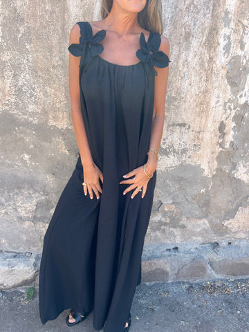 Floral Shoulder Maxi Dress