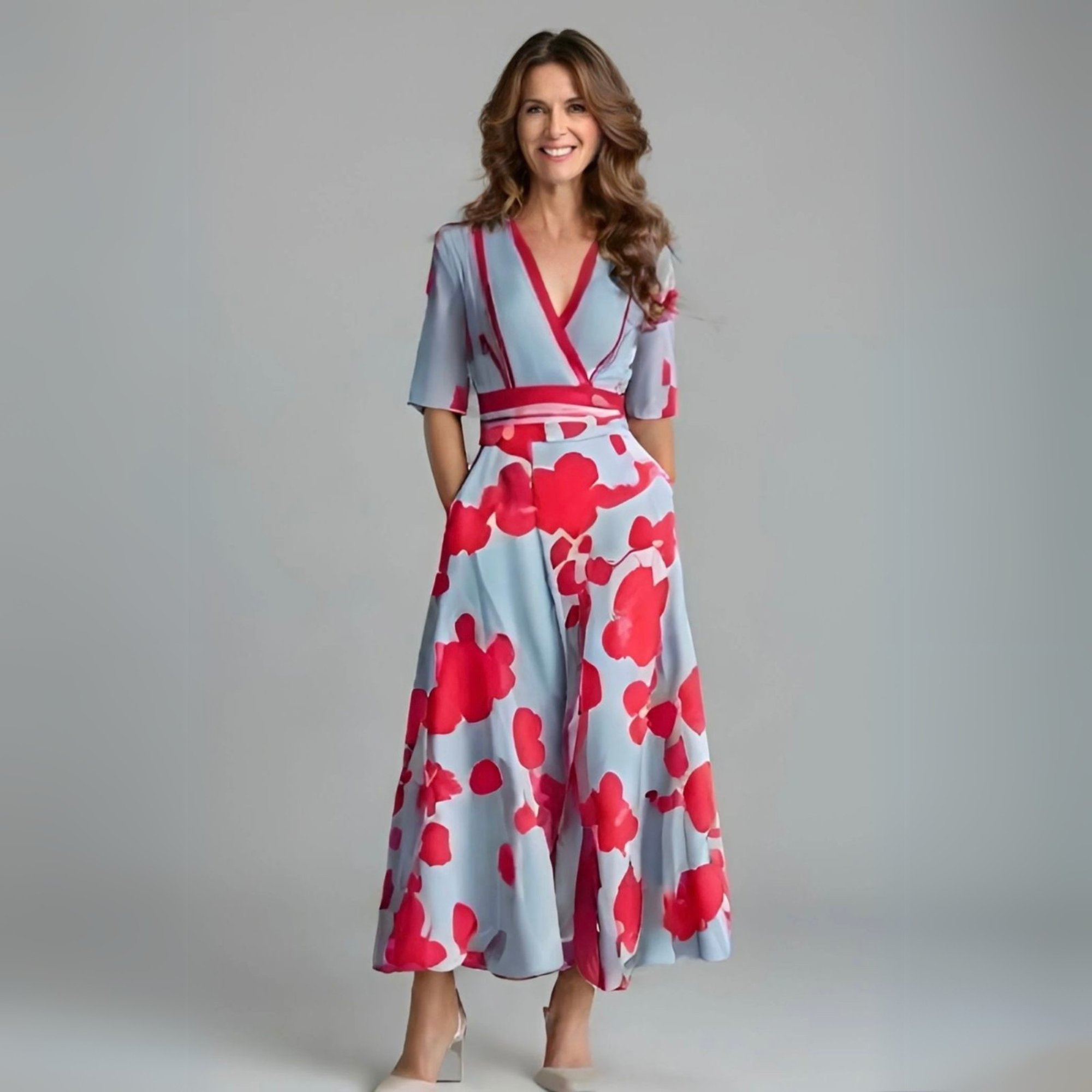 Florita™ | Elegant Floral Wrap Dress