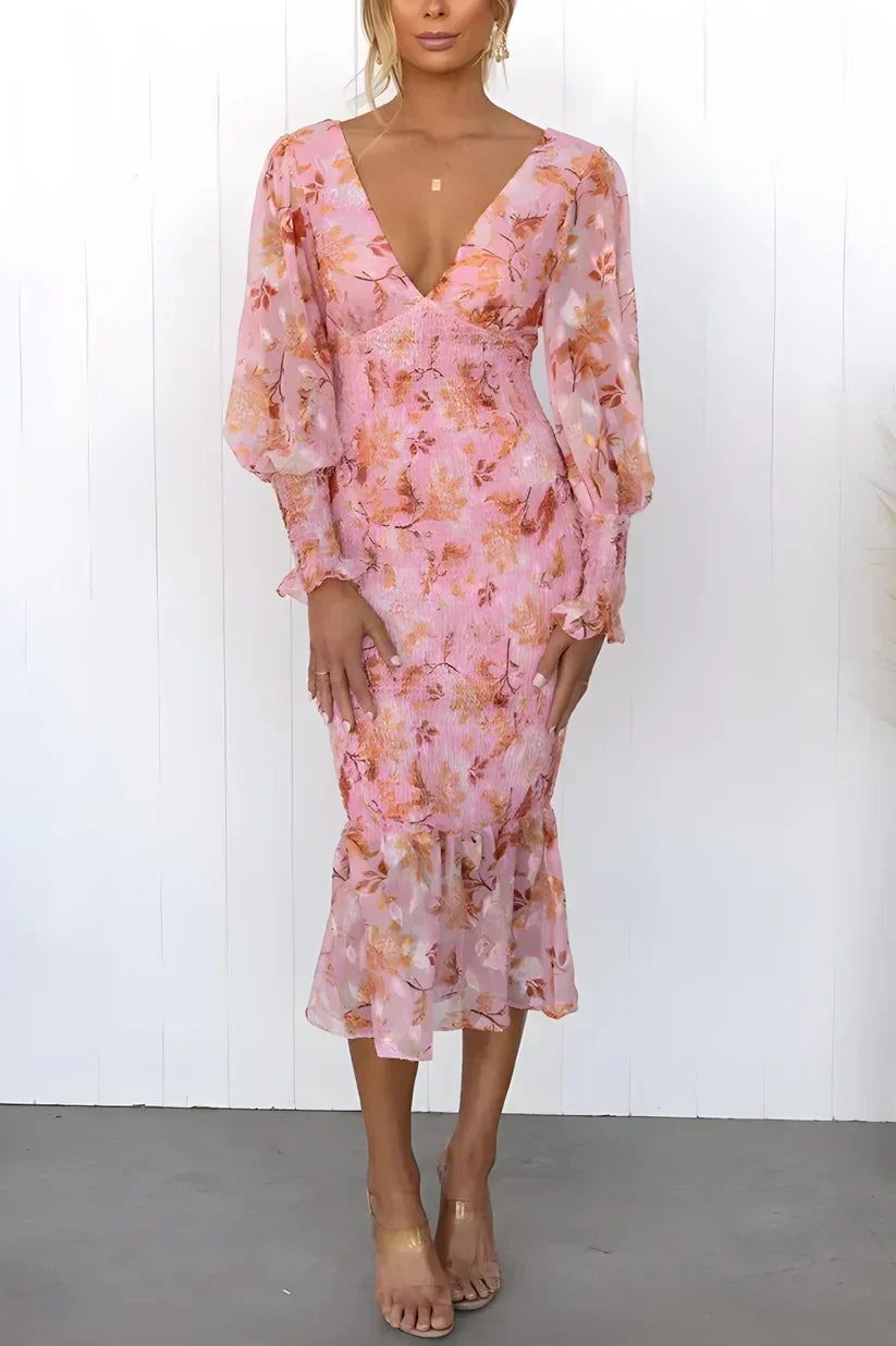 Julia | Floral Evening Dress for Women - Perfect for Wedding Guests