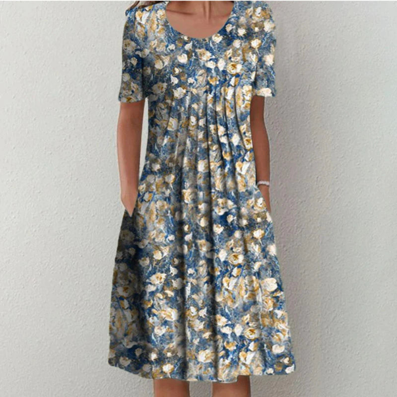 Gwendolyn™ | Chic Floral Dress with Pockets for Effortless Style