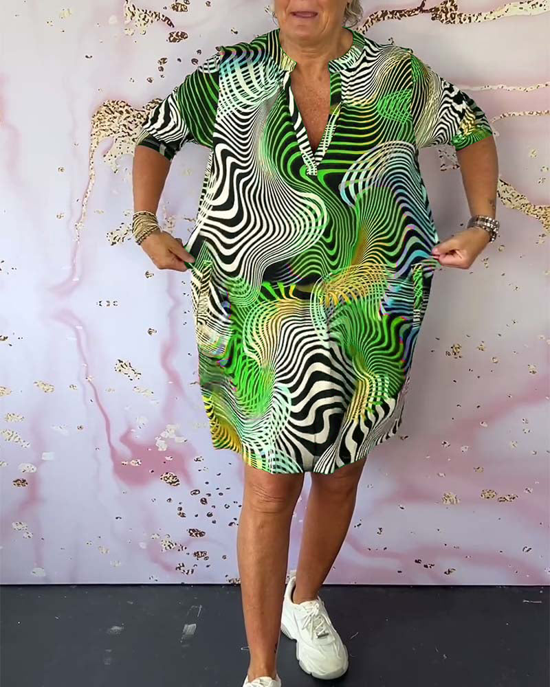 Jessica™ | Vibrant V-Neck Dress