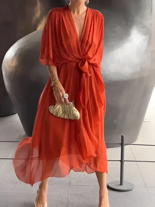 Lori™ | Classic Midi Wrap Dress