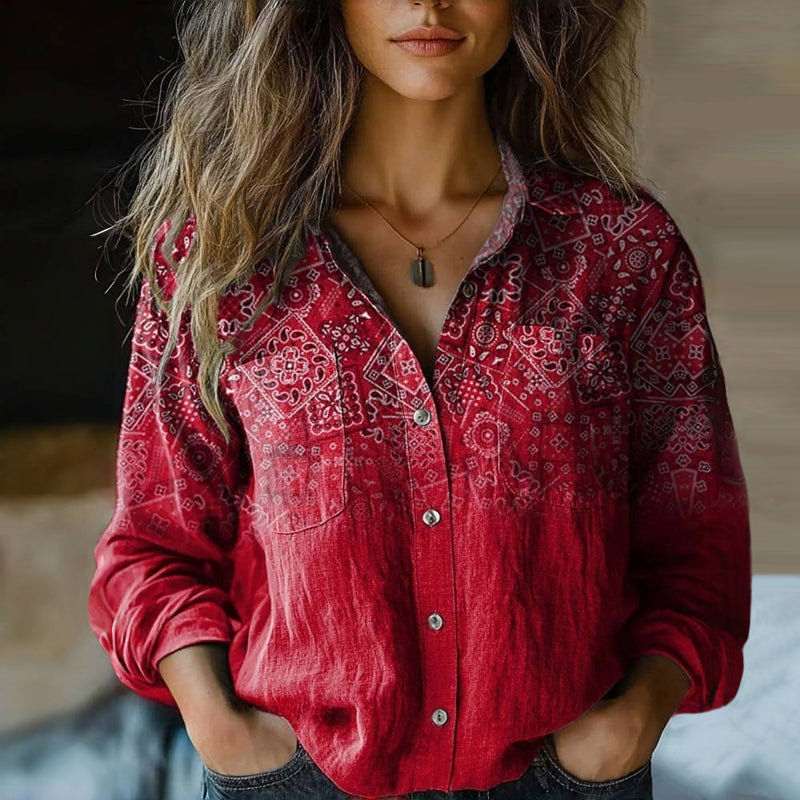 Rebecca™ | Vintage Bohemian Pattern Blouse