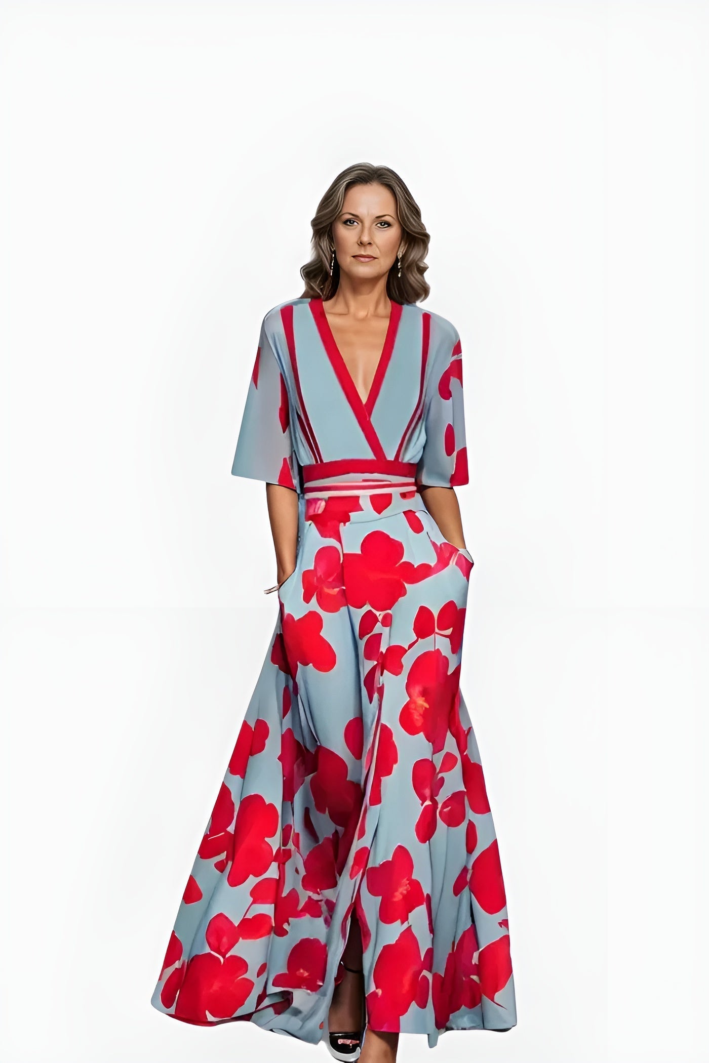 Florita™ | Elegant Floral Wrap Dress