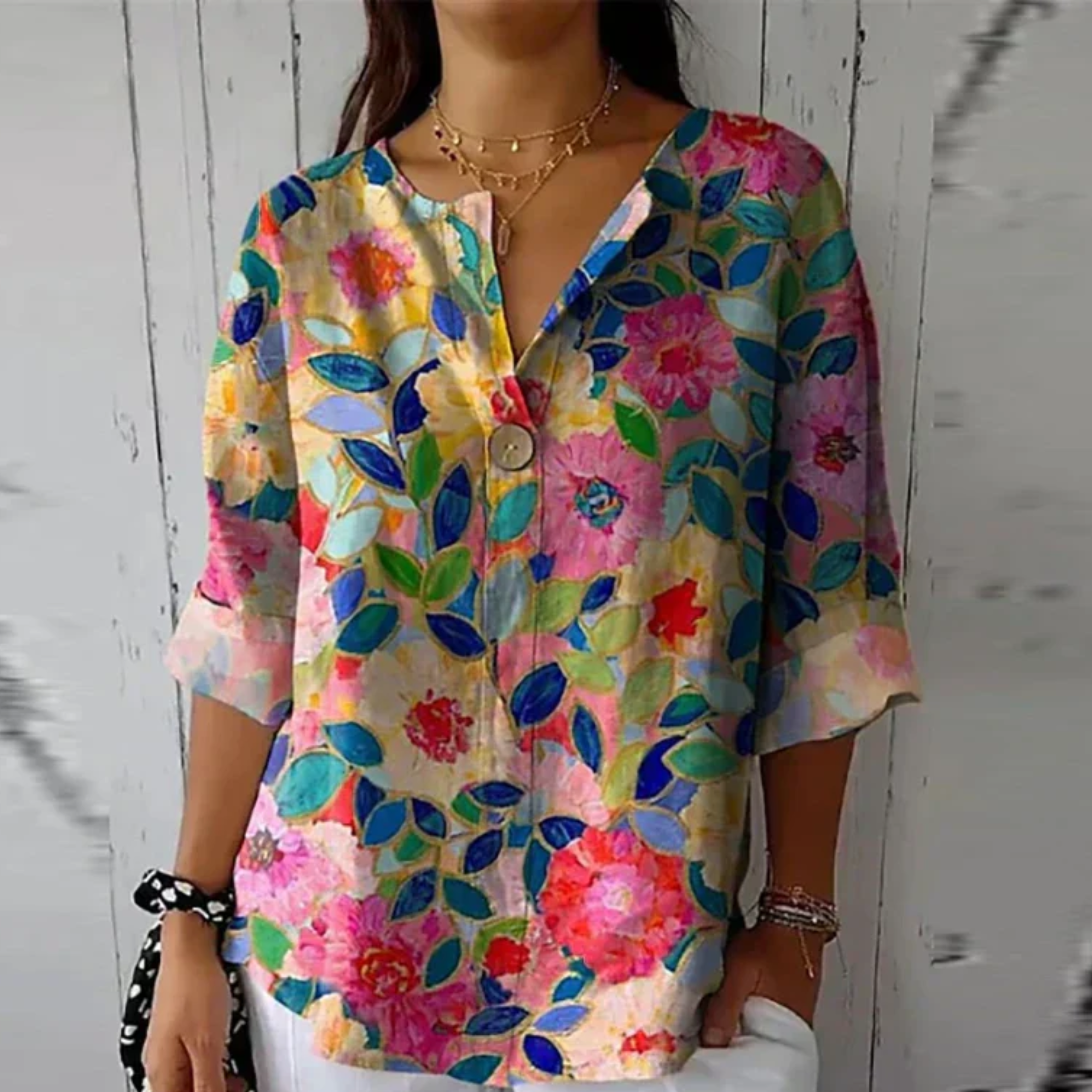 Arlene™ | Elegant Floral Pattern Blouse