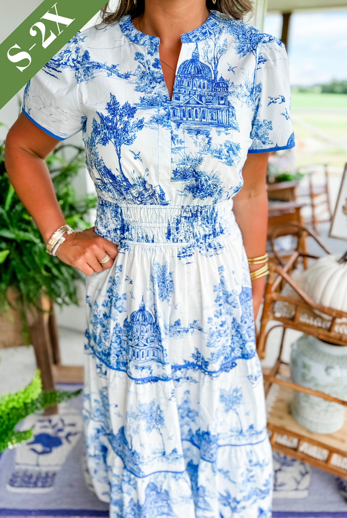 Camille™ | Timeless Toile Maxi Dress