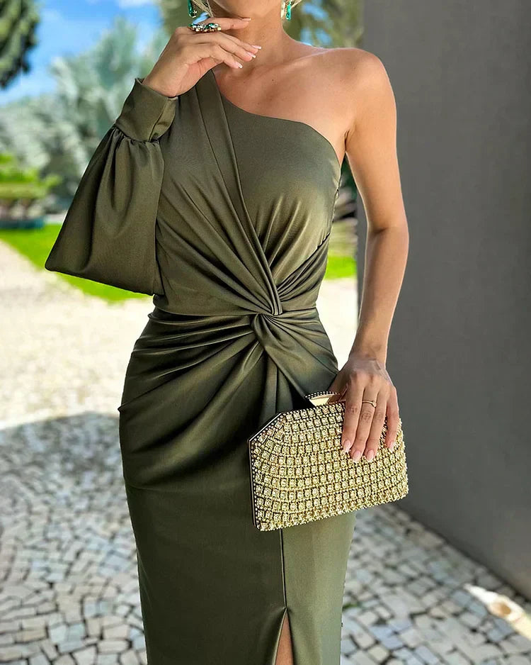 Isabella | Pleated Dress for Women Attending Weddings