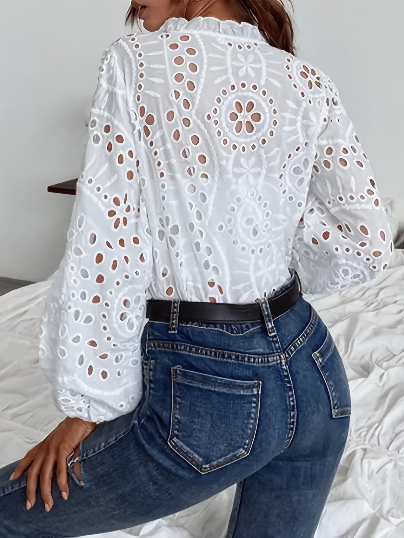 Elise™ | Long-Sleeve Floral Blouse