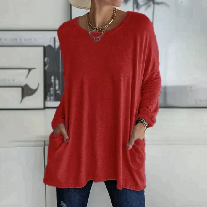Ruby | Women's Oversized Long Sleeve Tunic with Pockets