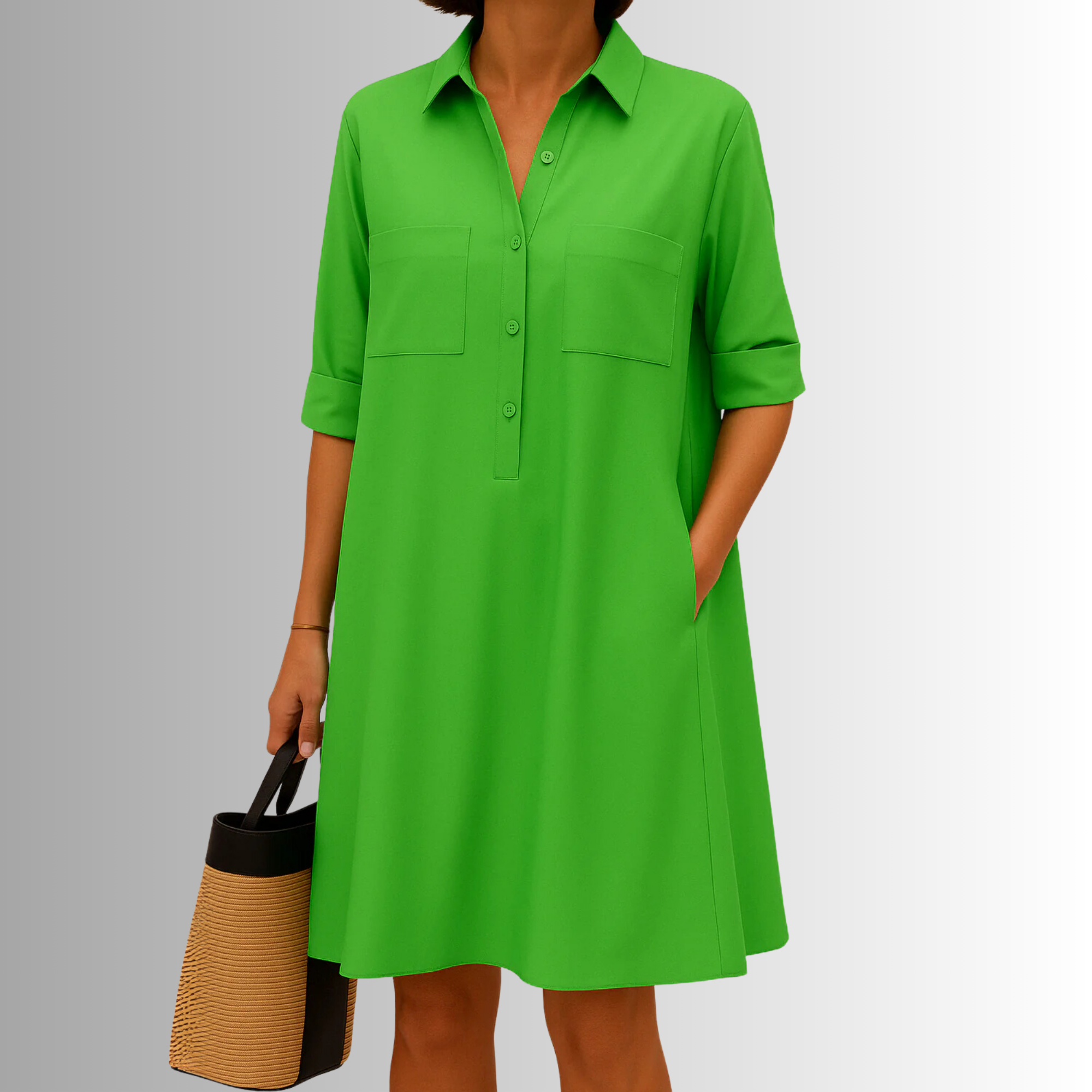 Cathy™ | Breezy Button-Up Dress