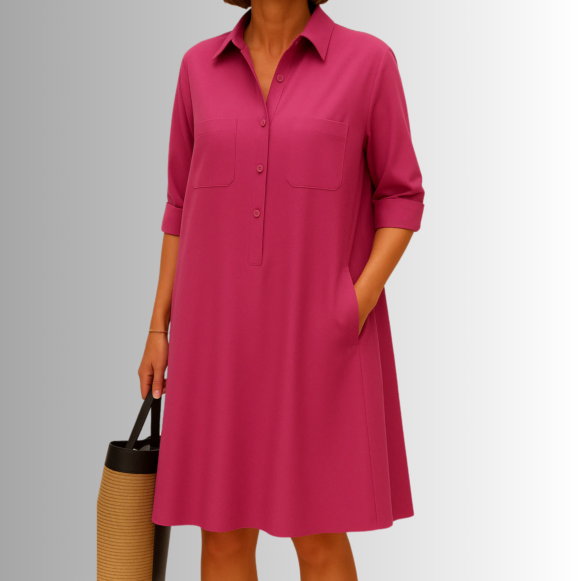 Cathy™ | Breezy Button-Up Dress