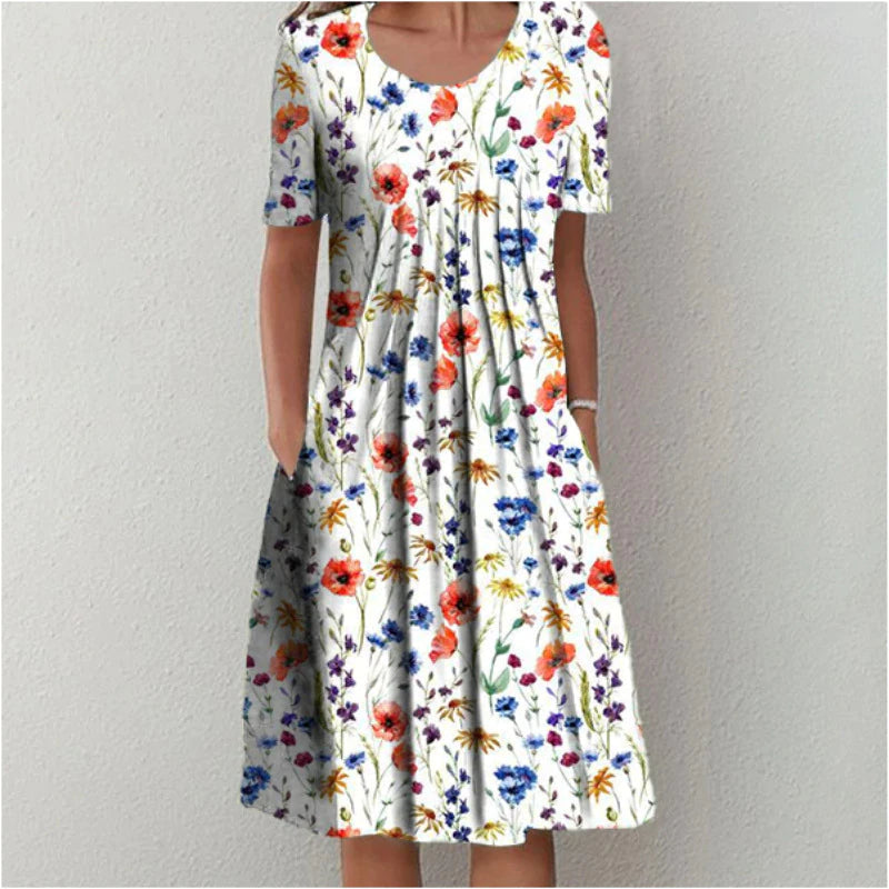 Gwendolyn™ | Chic Floral Dress with Pockets for Effortless Style