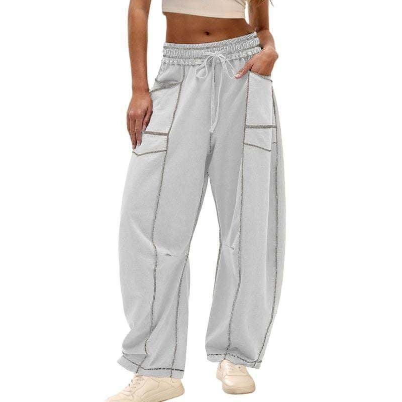 Harlow | High-Waisted Wide Leg Cargo Pants for Women with Drawstring