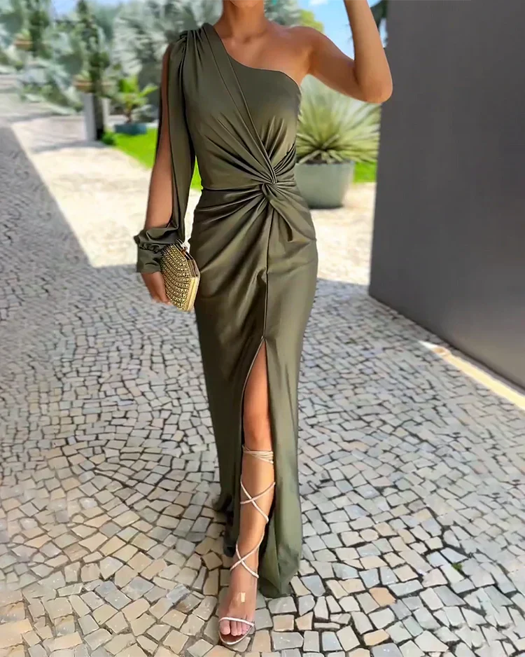 Isabella | Pleated Dress for Women Attending Weddings