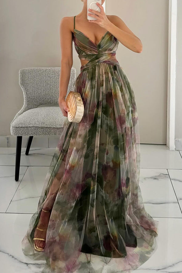 Cindy™ | Elegant Floral Maxi Dress