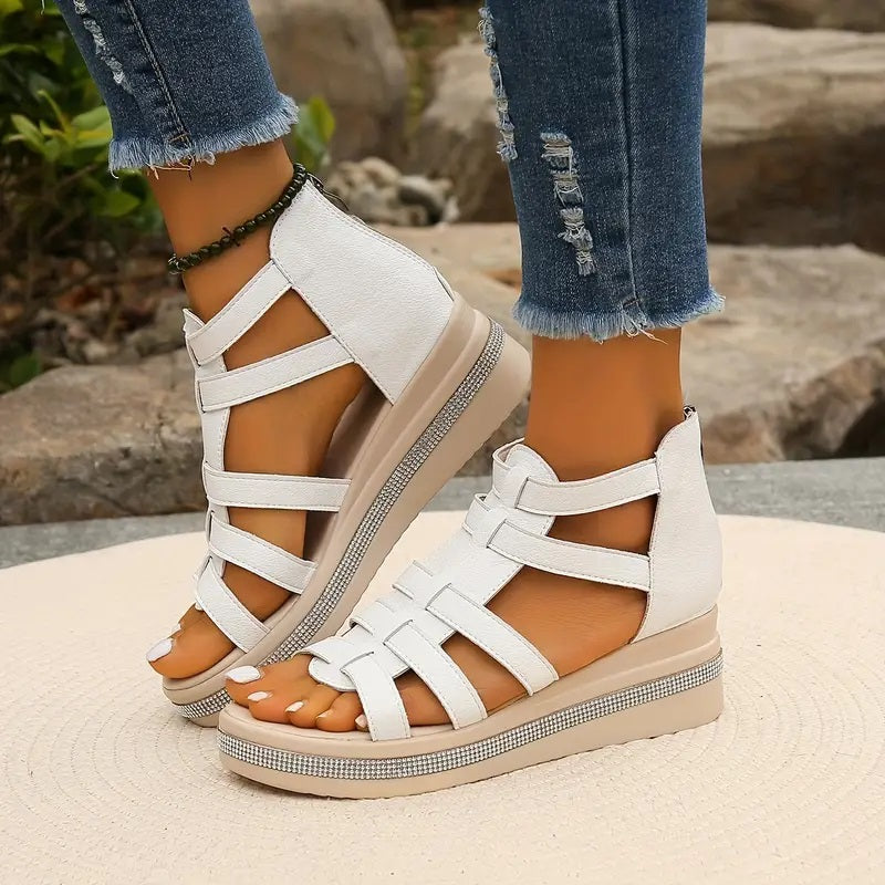 Hannah™ | Rhinestone-Embellished Comfort Sandals