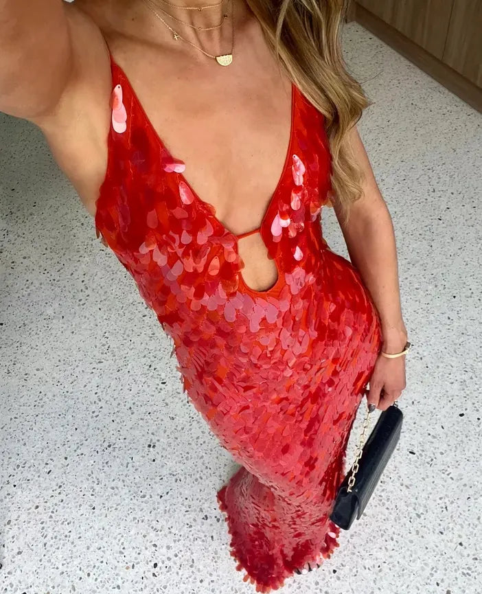 Holly | Backless Sequin Dress for Women - Perfect for Wedding Guests