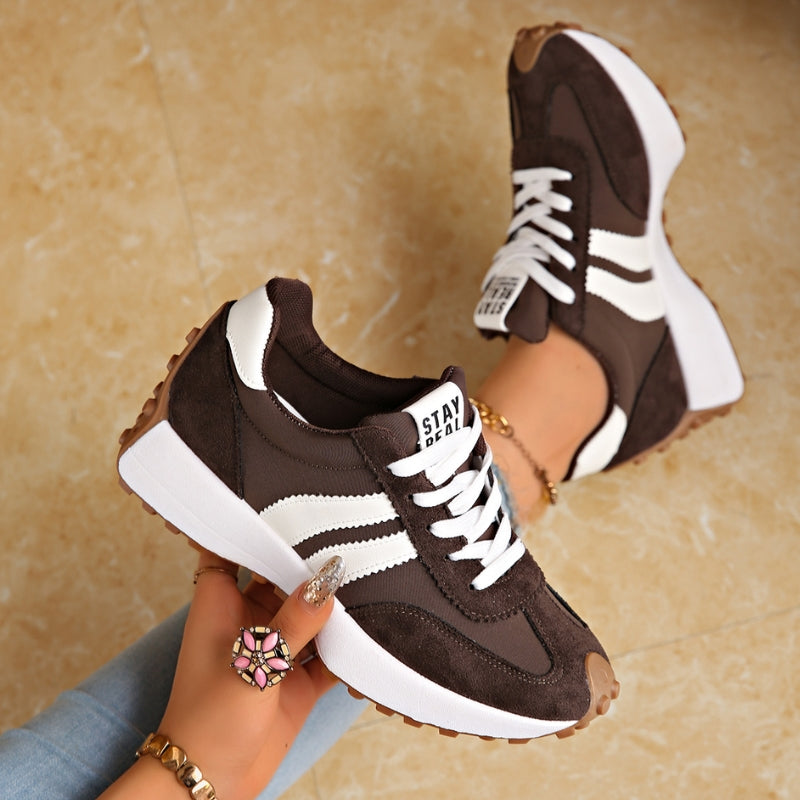 Reeve | Women's Retro Lace-Up Platform Sneakers with Chunky Sole