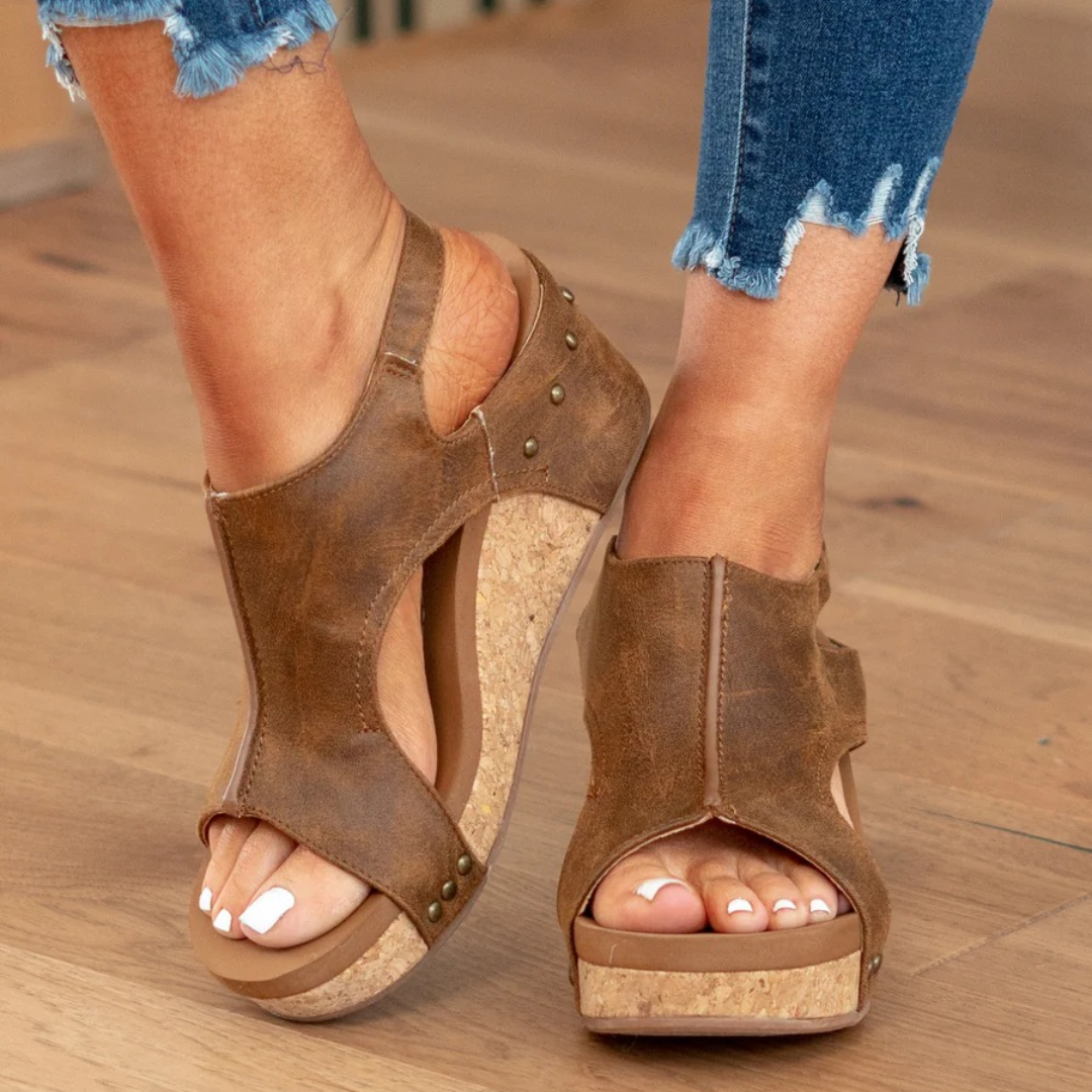 Linda™ Suede Wedge Sandals