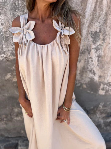 Floral Shoulder Maxi Dress
