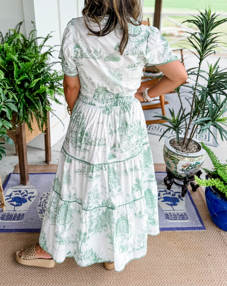 Camille™ | Timeless Toile Maxi Dress