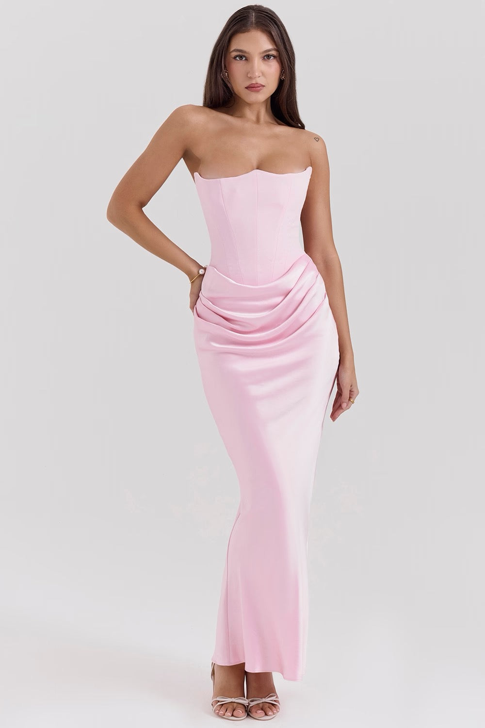 Camellia | Strapless Lace Evening Dress for Women - Perfect for Wedding Guests