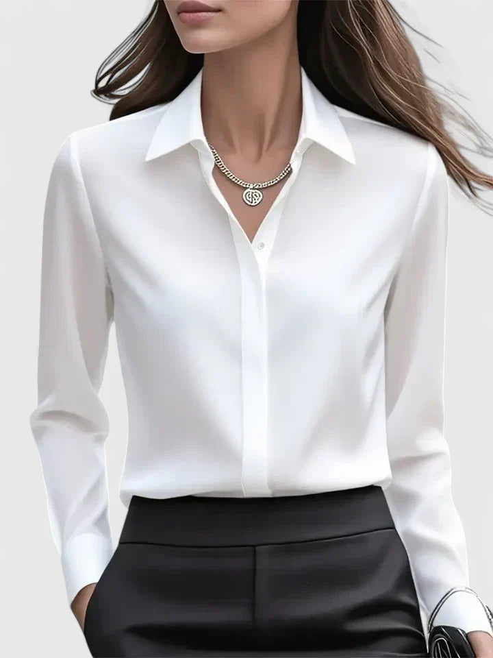 Reese | Women's Chic Button-Up Shirt with Hidden Placket