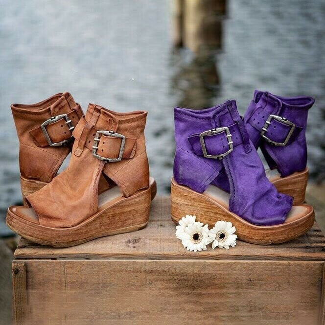 Dawn™ Boho Wedge Sandals with Buckle