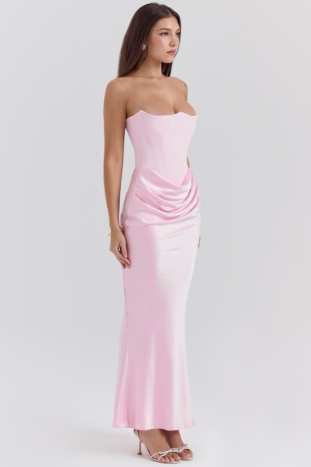 Camellia | Strapless Lace Evening Dress for Women - Perfect for Wedding Guests