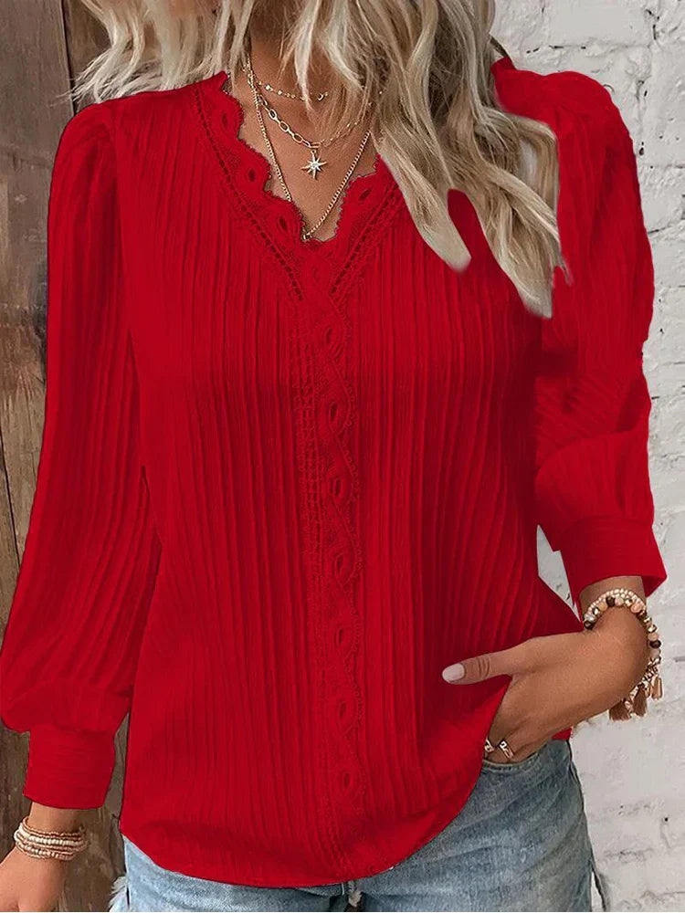Sam™ | Chiffon and Lace Detail Blouse