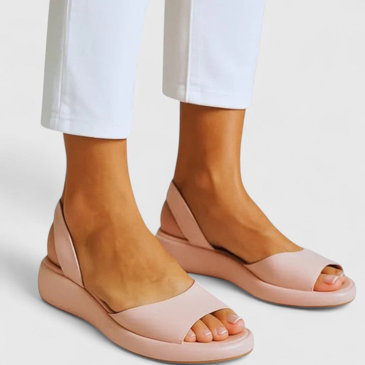 Sunny | Women's Slingback Wedge Sandals with Open Toe
