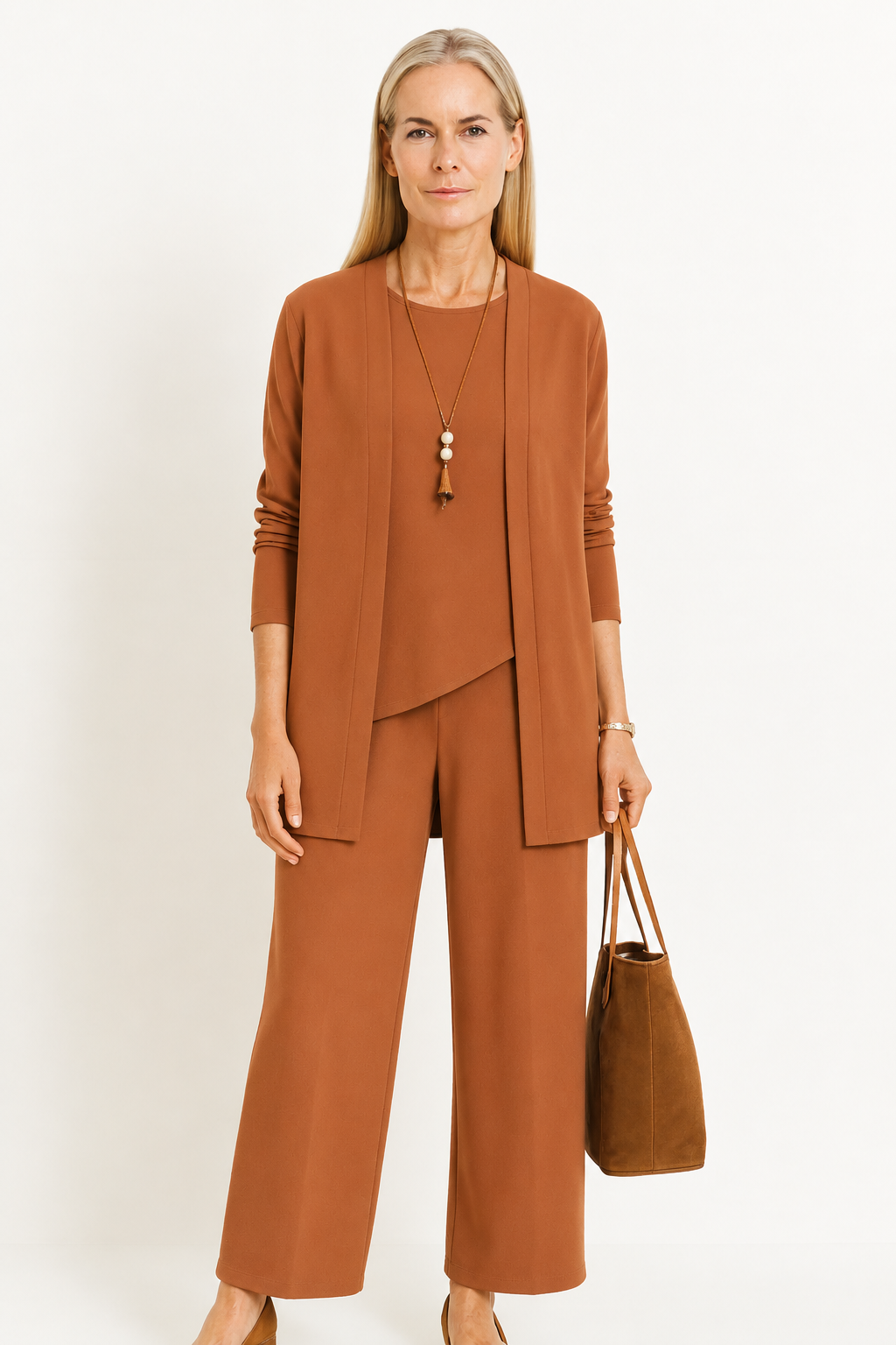 Blair | Women's 3-Piece Set: Cardigan, Tank Top & Wide-Leg Pants