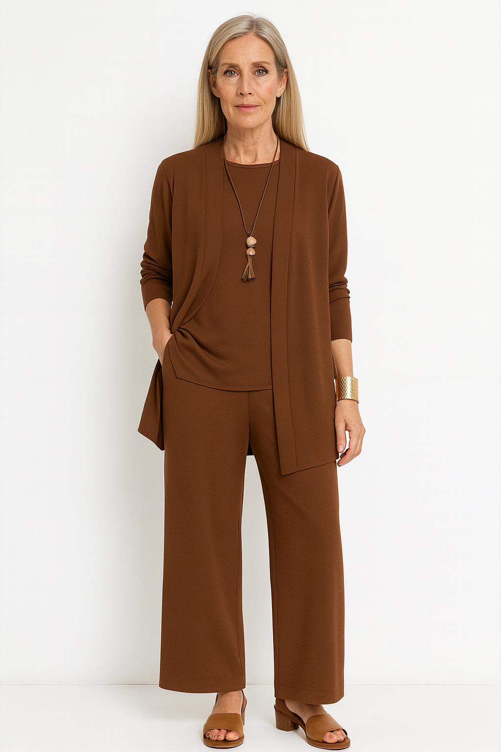 Blair | Women's 3-Piece Set: Cardigan, Tank Top & Wide Leg Pants
